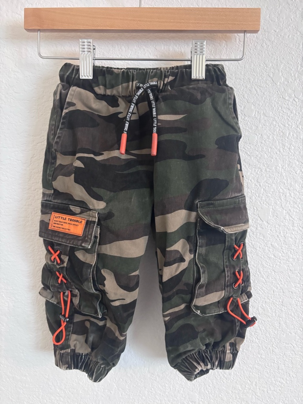 Little Trouble Kids Baggy Camo Cargo Pants